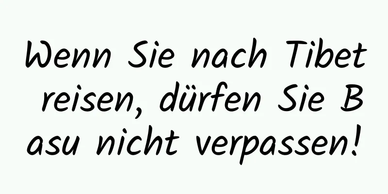 Wenn Sie nach Tibet reisen, dürfen Sie Basu nicht verpassen!