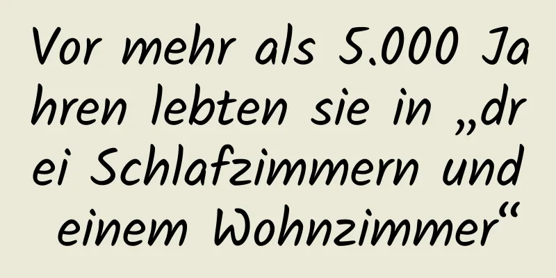 Vor mehr als 5.000 Jahren lebten sie in „drei Schlafzimmern und einem Wohnzimmer“