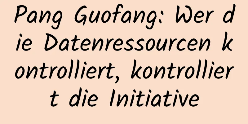 Pang Guofang: Wer die Datenressourcen kontrolliert, kontrolliert die Initiative