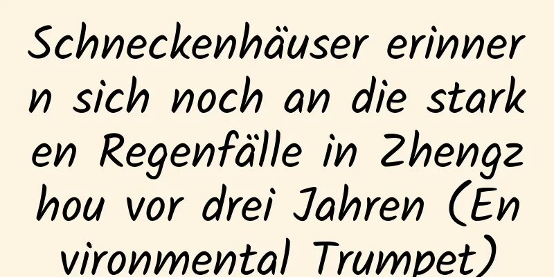 Schneckenhäuser erinnern sich noch an die starken Regenfälle in Zhengzhou vor drei Jahren (Environmental Trumpet)