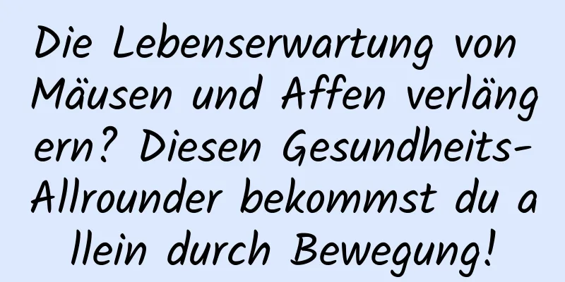 Die Lebenserwartung von Mäusen und Affen verlängern? Diesen Gesundheits-Allrounder bekommst du allein durch Bewegung!
