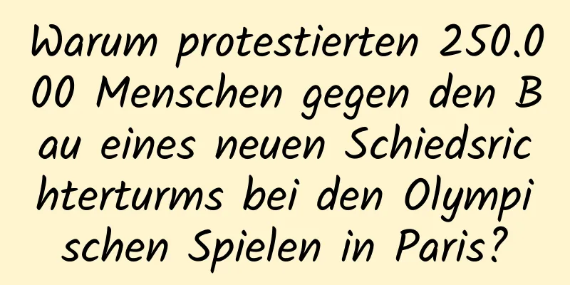 Warum protestierten 250.000 Menschen gegen den Bau eines neuen Schiedsrichterturms bei den Olympischen Spielen in Paris?