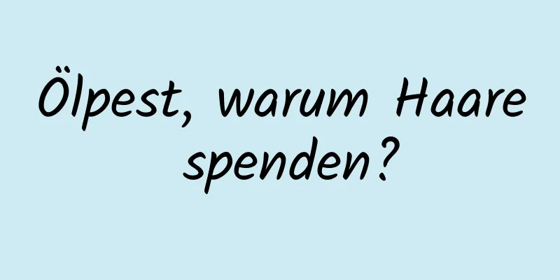 Ölpest, warum Haare spenden?
