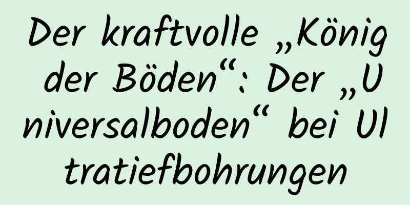 Der kraftvolle „König der Böden“: Der „Universalboden“ bei Ultratiefbohrungen