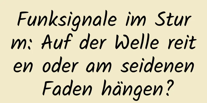 Funksignale im Sturm: Auf der Welle reiten oder am seidenen Faden hängen?