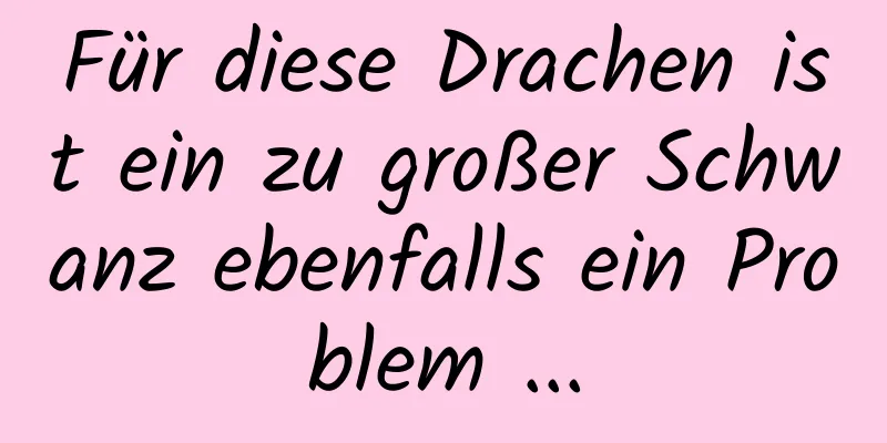 Für diese Drachen ist ein zu großer Schwanz ebenfalls ein Problem ...