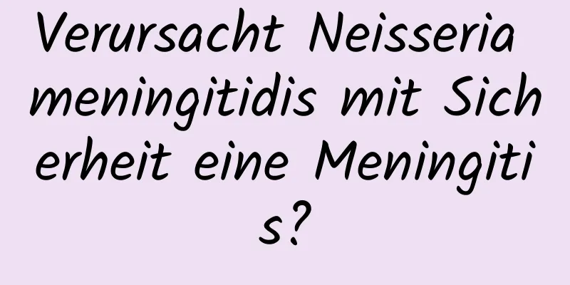 Verursacht Neisseria meningitidis mit Sicherheit eine Meningitis?