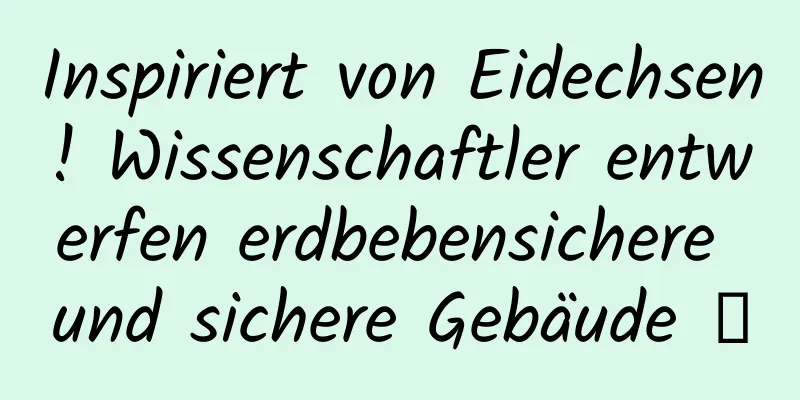 Inspiriert von Eidechsen! Wissenschaftler entwerfen erdbebensichere und sichere Gebäude →