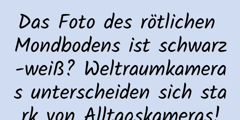 Das Foto des rötlichen Mondbodens ist schwarz-weiß? Weltraumkameras unterscheiden sich stark von Alltagskameras!