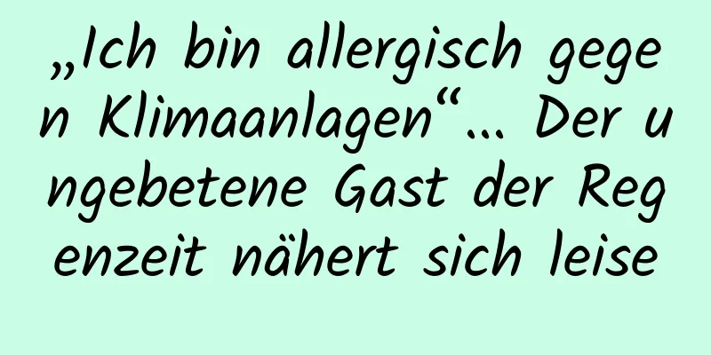 „Ich bin allergisch gegen Klimaanlagen“... Der ungebetene Gast der Regenzeit nähert sich leise