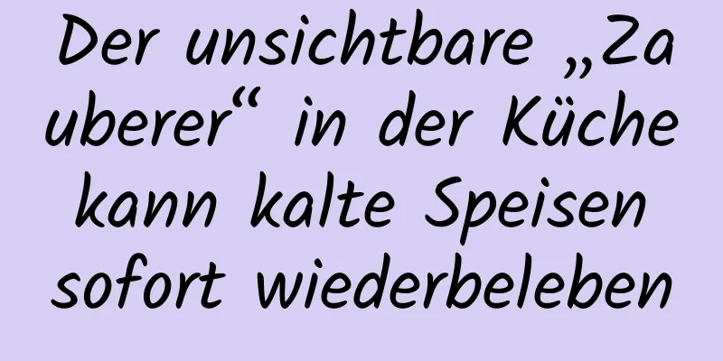 Der unsichtbare „Zauberer“ in der Küche kann kalte Speisen sofort wiederbeleben