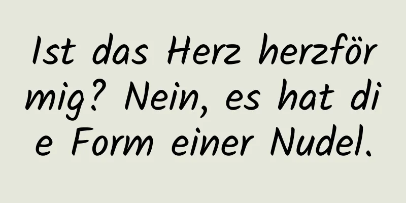 Ist das Herz herzförmig? Nein, es hat die Form einer Nudel.