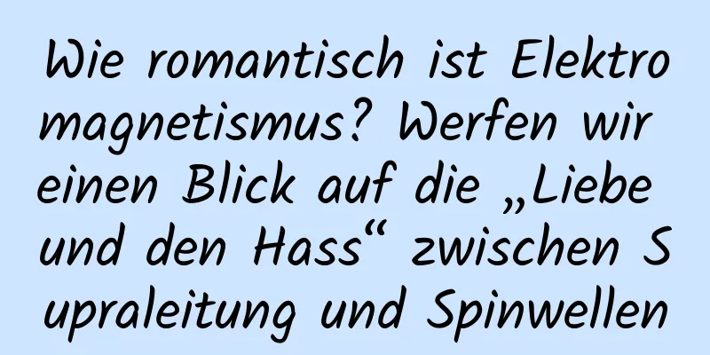 Wie romantisch ist Elektromagnetismus? Werfen wir einen Blick auf die „Liebe und den Hass“ zwischen Supraleitung und Spinwellen
