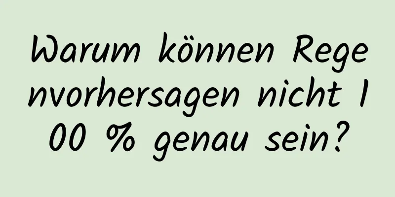 Warum können Regenvorhersagen nicht 100 % genau sein?