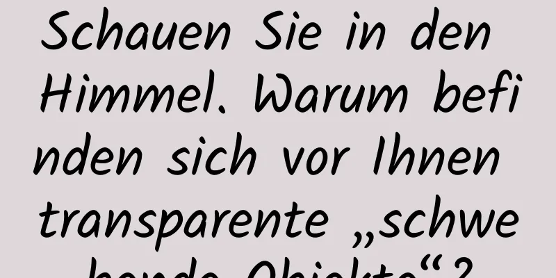 Schauen Sie in den Himmel. Warum befinden sich vor Ihnen transparente „schwebende Objekte“?