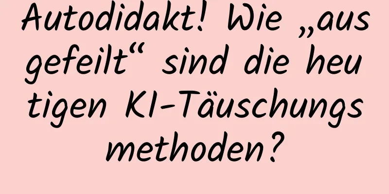 Autodidakt! Wie „ausgefeilt“ sind die heutigen KI-Täuschungsmethoden?