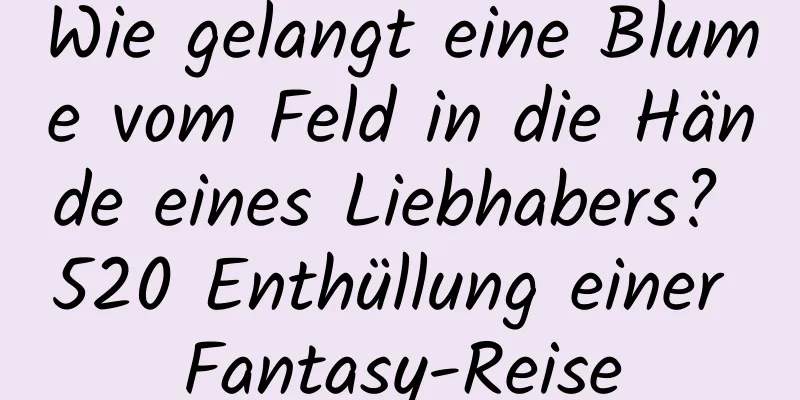 Wie gelangt eine Blume vom Feld in die Hände eines Liebhabers? 520 Enthüllung einer Fantasy-Reise