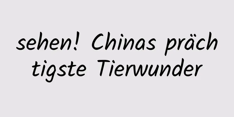 sehen! Chinas prächtigste Tierwunder