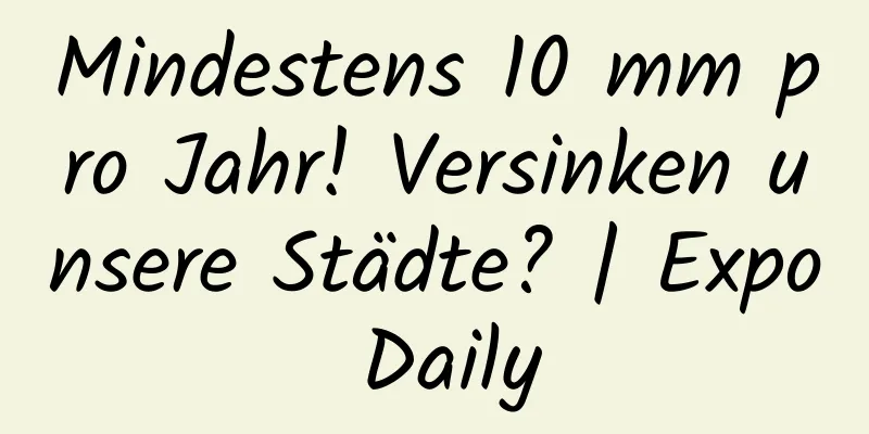 Mindestens 10 mm pro Jahr! Versinken unsere Städte? | Expo Daily