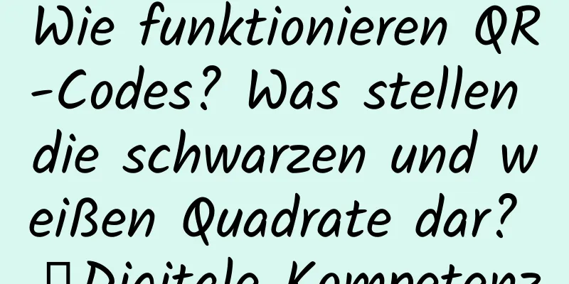 Wie funktionieren QR-Codes? Was stellen die schwarzen und weißen Quadrate dar? ｜Digitale Kompetenz