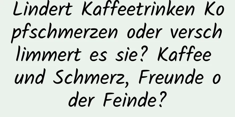 Lindert Kaffeetrinken Kopfschmerzen oder verschlimmert es sie? Kaffee und Schmerz, Freunde oder Feinde?