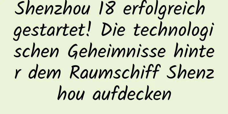 Shenzhou 18 erfolgreich gestartet! Die technologischen Geheimnisse hinter dem Raumschiff Shenzhou aufdecken