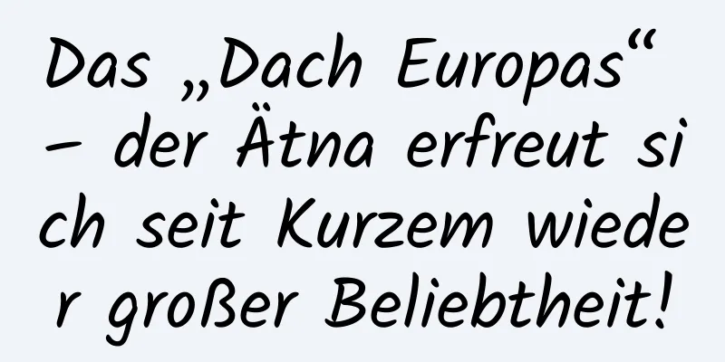 Das „Dach Europas“ – der Ätna erfreut sich seit Kurzem wieder großer Beliebtheit!