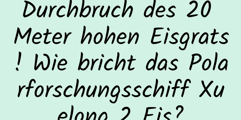 Durchbruch des 20 Meter hohen Eisgrats! Wie bricht das Polarforschungsschiff Xuelong 2 Eis?