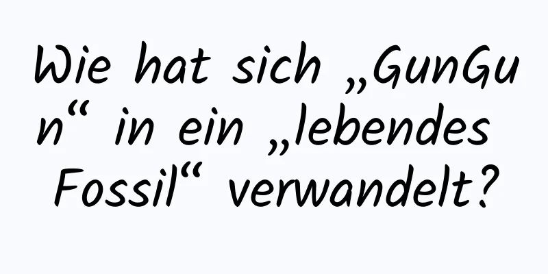 Wie hat sich „GunGun“ in ein „lebendes Fossil“ verwandelt?