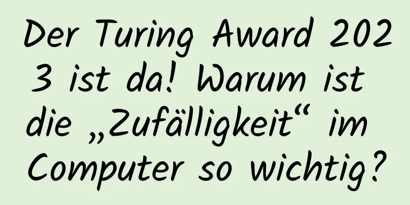 Der Turing Award 2023 ist da! Warum ist die „Zufälligkeit“ im Computer so wichtig?