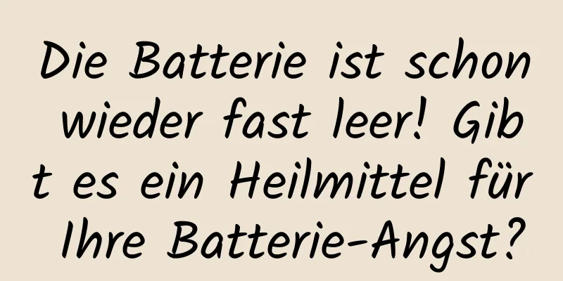 Die Batterie ist schon wieder fast leer! Gibt es ein Heilmittel für Ihre Batterie-Angst?