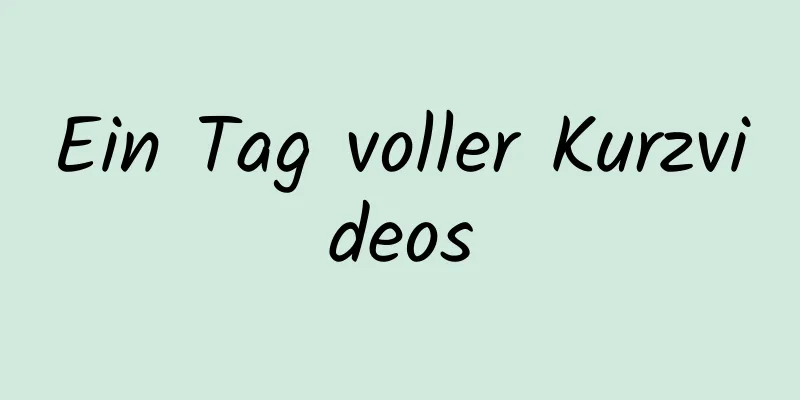Ein Tag voller Kurzvideos
