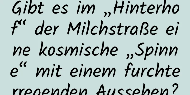 Gibt es im „Hinterhof“ der Milchstraße eine kosmische „Spinne“ mit einem furchterregenden Aussehen?