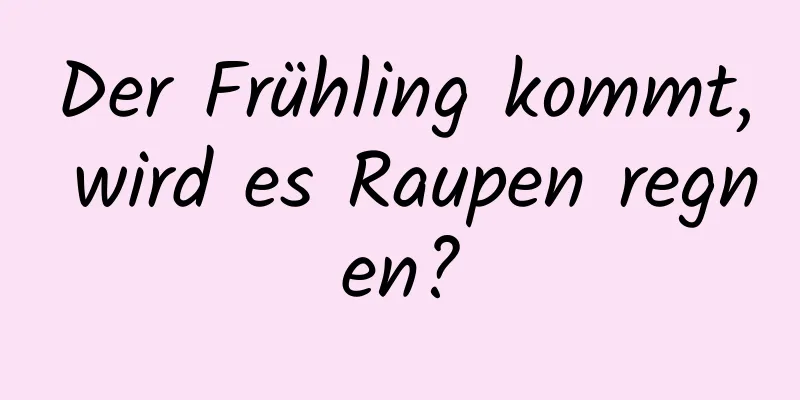 Der Frühling kommt, wird es Raupen regnen?