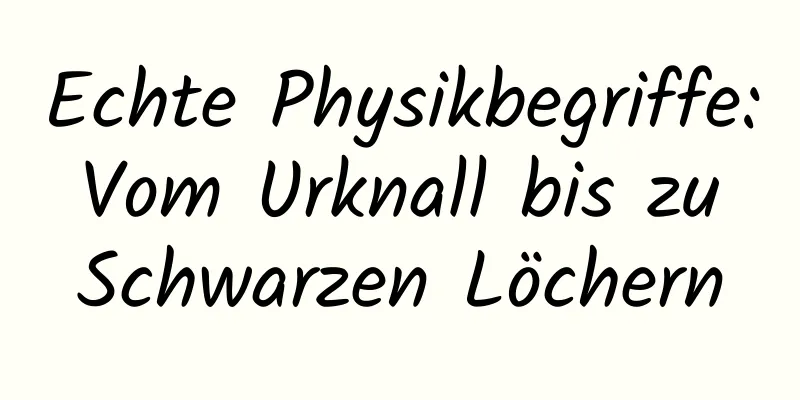 Echte Physikbegriffe: Vom Urknall bis zu Schwarzen Löchern