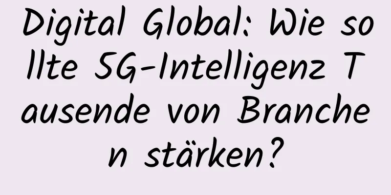 Digital Global: Wie sollte 5G-Intelligenz Tausende von Branchen stärken?
