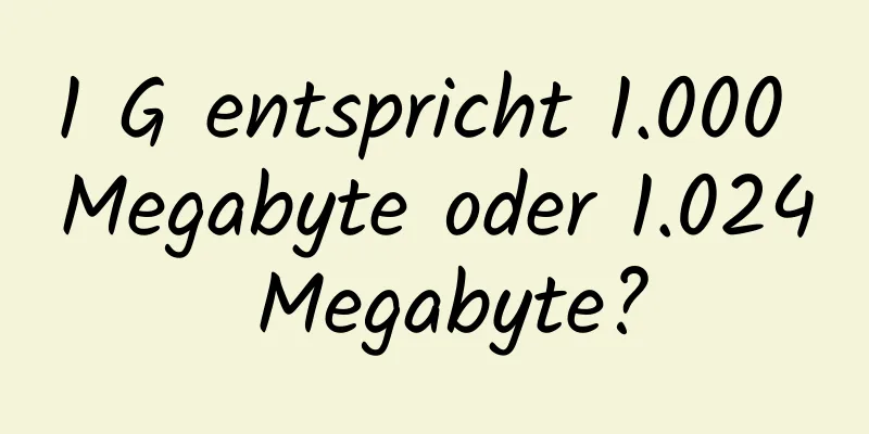 1 G entspricht 1.000 Megabyte oder 1.024 Megabyte?