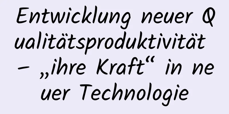 Entwicklung neuer Qualitätsproduktivität – „ihre Kraft“ in neuer Technologie