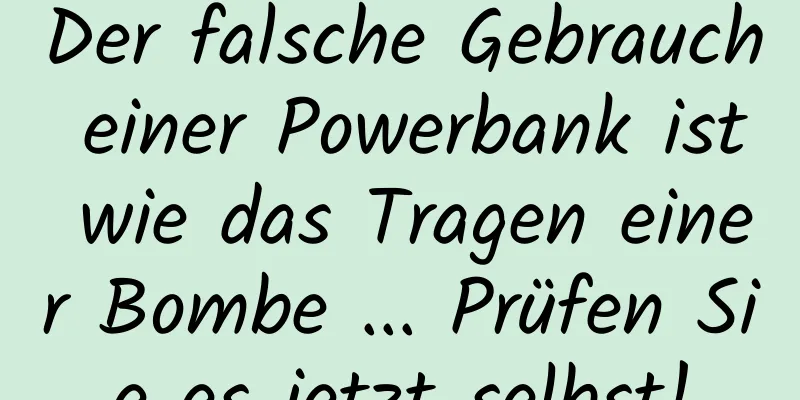 Der falsche Gebrauch einer Powerbank ist wie das Tragen einer Bombe ... Prüfen Sie es jetzt selbst!