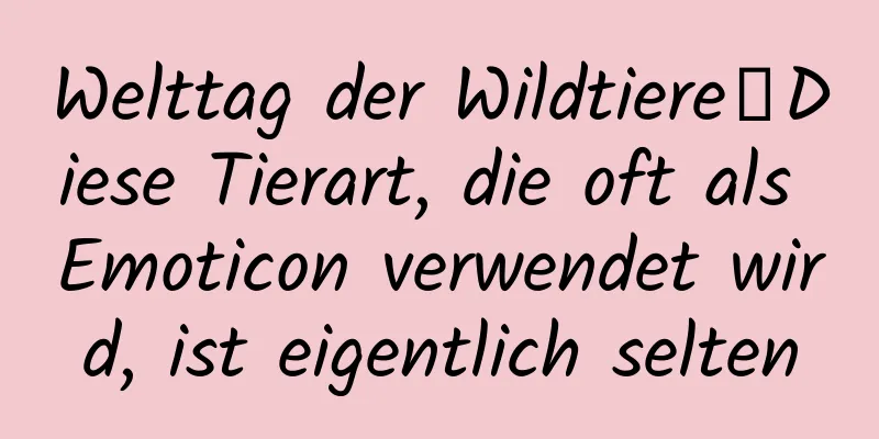 Welttag der Wildtiere丨Diese Tierart, die oft als Emoticon verwendet wird, ist eigentlich selten