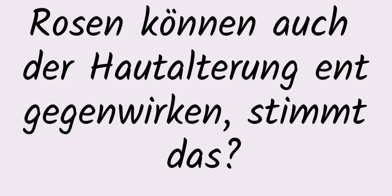 Rosen können auch der Hautalterung entgegenwirken, stimmt das?