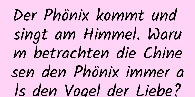 Der Phönix kommt und singt am Himmel. Warum betrachten die Chinesen den Phönix immer als den Vogel der Liebe?