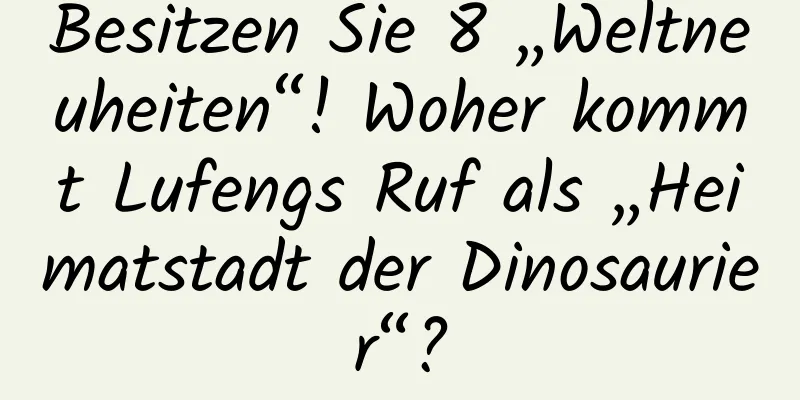 Besitzen Sie 8 „Weltneuheiten“! Woher kommt Lufengs Ruf als „Heimatstadt der Dinosaurier“?