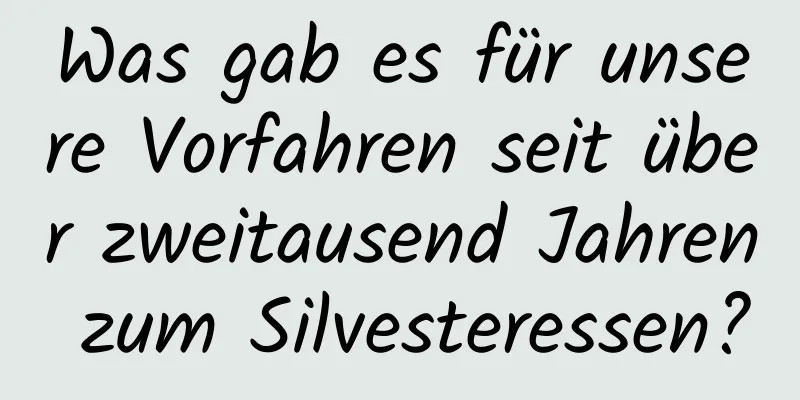 Was gab es für unsere Vorfahren seit über zweitausend Jahren zum Silvesteressen?
