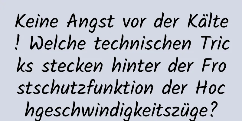 Keine Angst vor der Kälte! Welche technischen Tricks stecken hinter der Frostschutzfunktion der Hochgeschwindigkeitszüge?