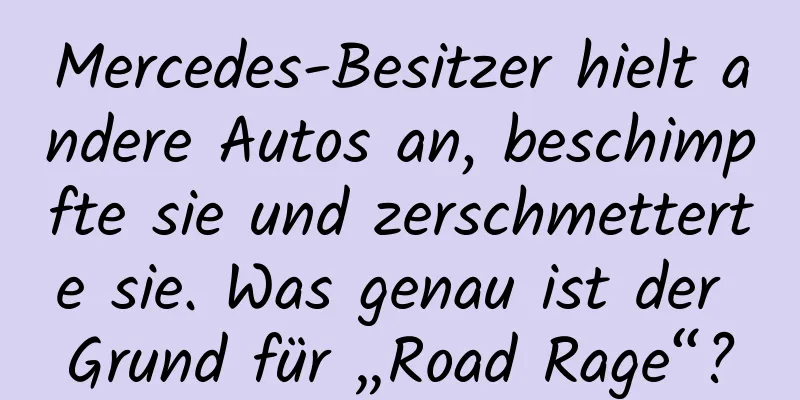 Mercedes-Besitzer hielt andere Autos an, beschimpfte sie und zerschmetterte sie. Was genau ist der Grund für „Road Rage“?