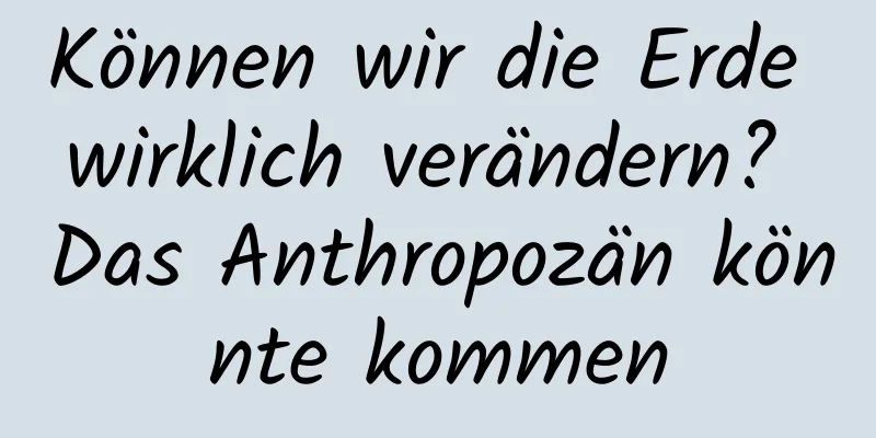 Können wir die Erde wirklich verändern? Das Anthropozän könnte kommen