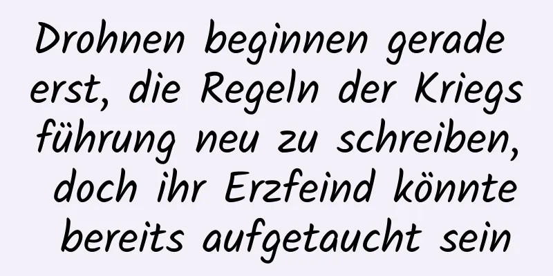 Drohnen beginnen gerade erst, die Regeln der Kriegsführung neu zu schreiben, doch ihr Erzfeind könnte bereits aufgetaucht sein