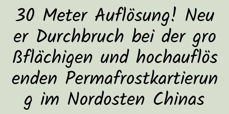 30 Meter Auflösung! Neuer Durchbruch bei der großflächigen und hochauflösenden Permafrostkartierung im Nordosten Chinas