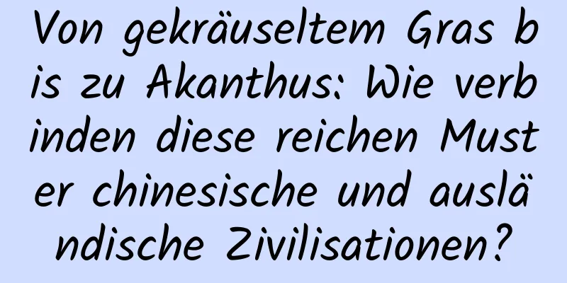 Von gekräuseltem Gras bis zu Akanthus: Wie verbinden diese reichen Muster chinesische und ausländische Zivilisationen?